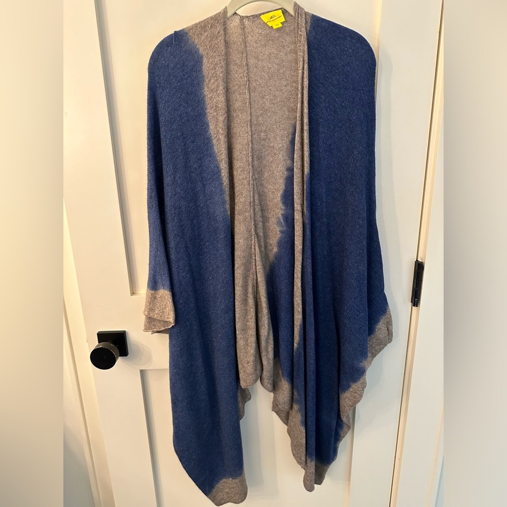 Roller Rabbit wool tie-dye duster sweater. One size